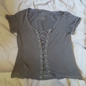 Front laced up t-shirt